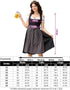 3-teiliges Dirndl Midi Set | Kleid, Schürze & Bluse inklusive | Ideal für das Oktoberfest